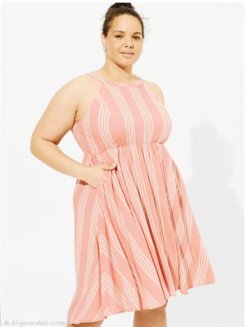 Torrid coral pink dress w/pockets size 2